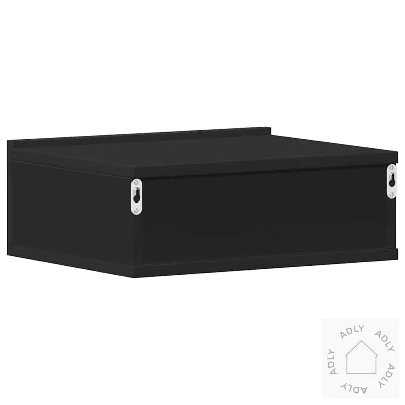 Flytende Nattbord 2 Stk Svart 40X30X15 Cm Konstruert Tre