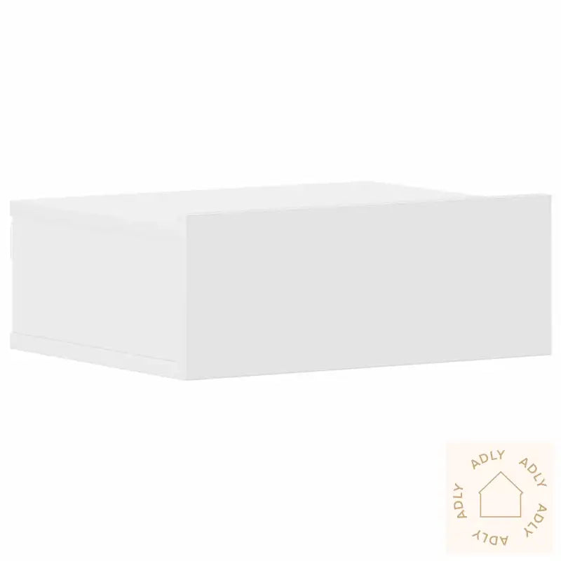 Flytende Nattbord 2 Stk Hvit 40X30X15 Cm Konstruert Tre