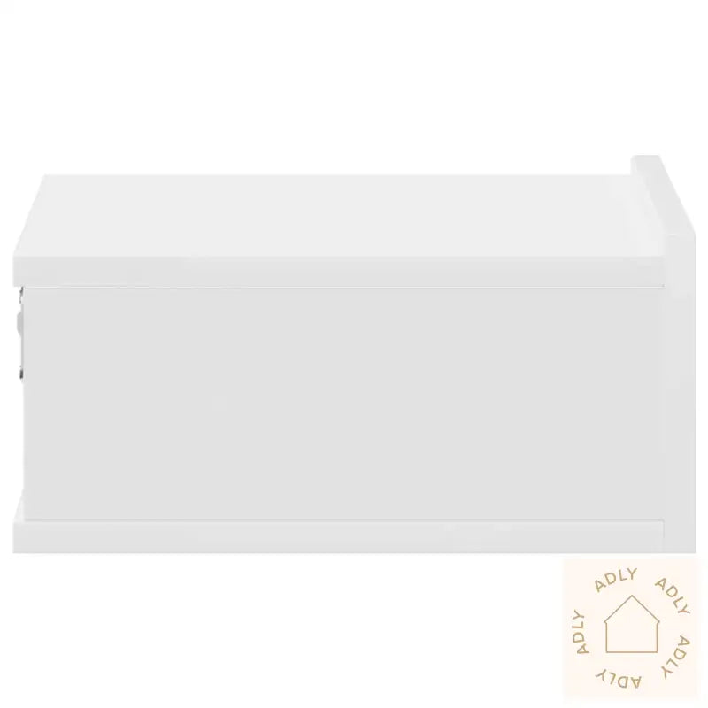 Flytende Nattbord 2 Stk Hvit 40X30X15 Cm Konstruert Tre