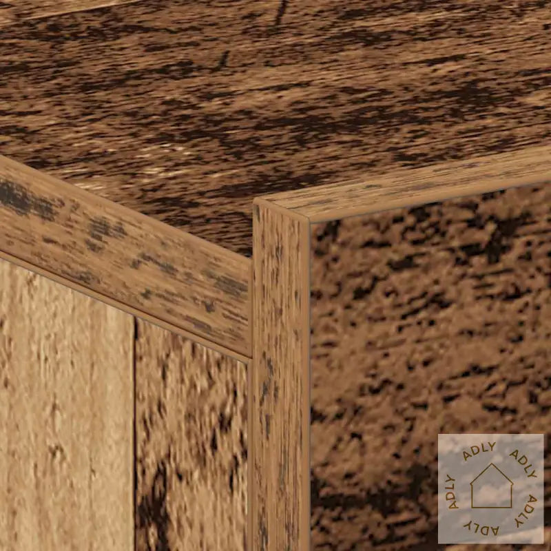 Flytende Nattbord 2 Stk Gammelt Tre 40X32X15 Cm Konstruert Tre