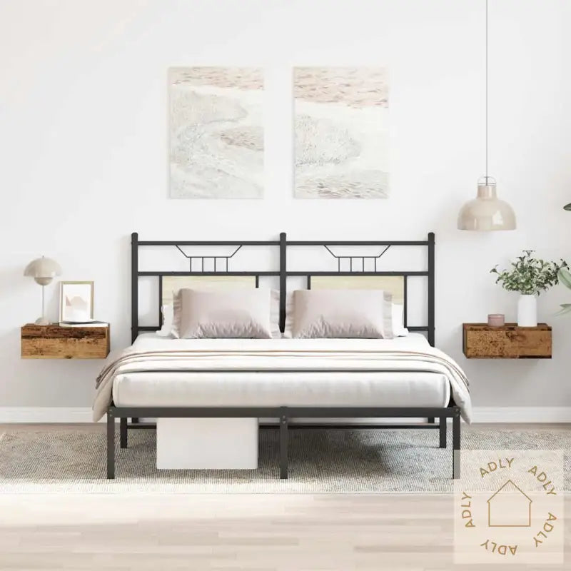 Flytende Nattbord 2 Stk Gammelt Tre 40X32X15 Cm Konstruert Tre