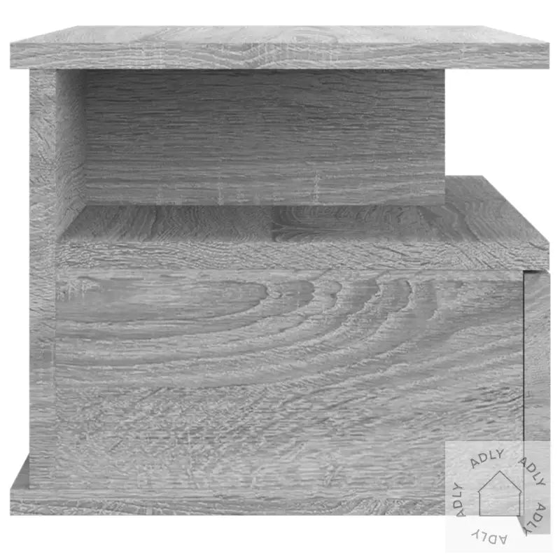 Flytende Nattbord 2 Stk Grå Sonoma 40X31X27 Cm Konstruert Tre