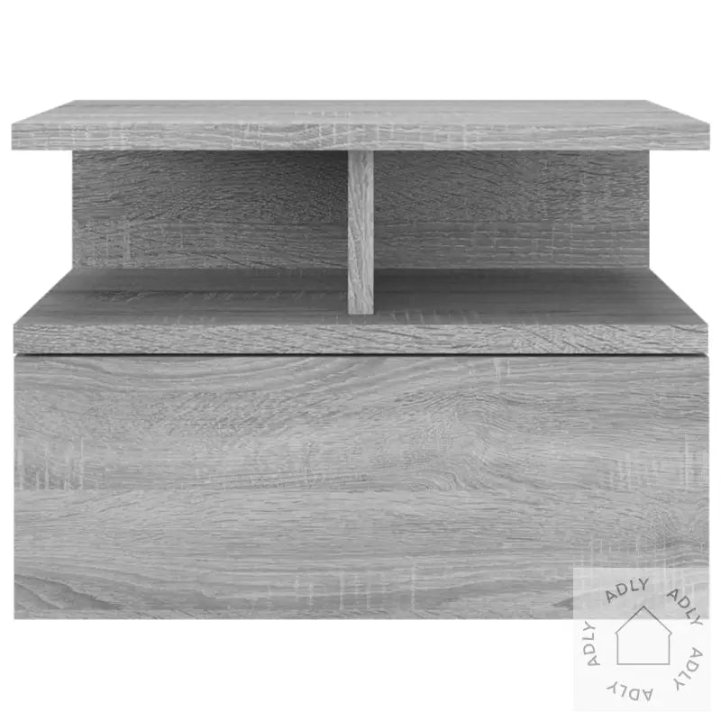 Flytende Nattbord 2 Stk Grå Sonoma 40X31X27 Cm Konstruert Tre