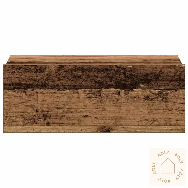 Flytende Nattbord 2 Stk Gammelt Tre 40X32X15 Cm Konstruert Tre