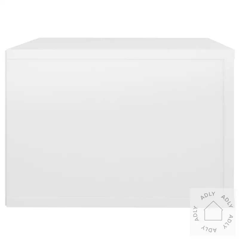 Veggmonterte Nattbord 2 Stk Høyglans Hvit 50X36X25 Cm