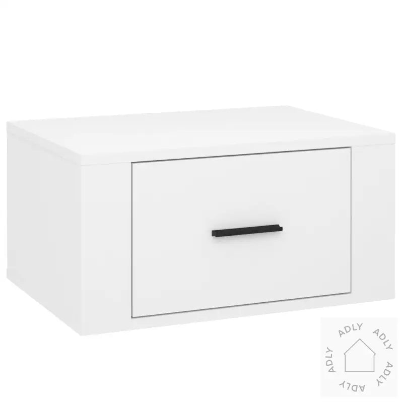 Veggmonterte Nattbord 2 Stk Høyglans Hvit 50X36X25 Cm