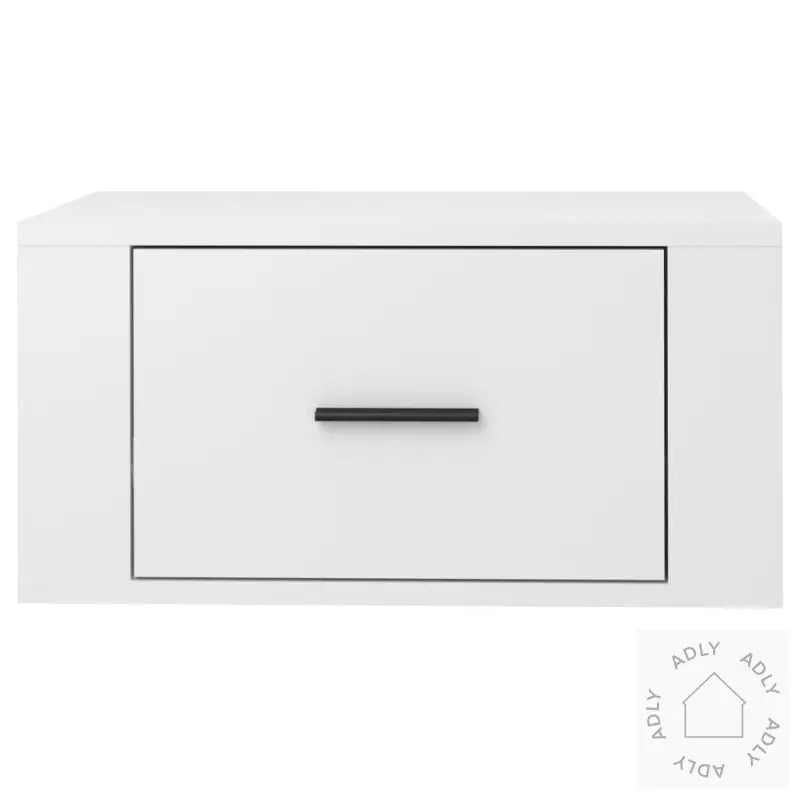 Veggmonterte Nattbord 2 Stk Høyglans Hvit 50X36X25 Cm
