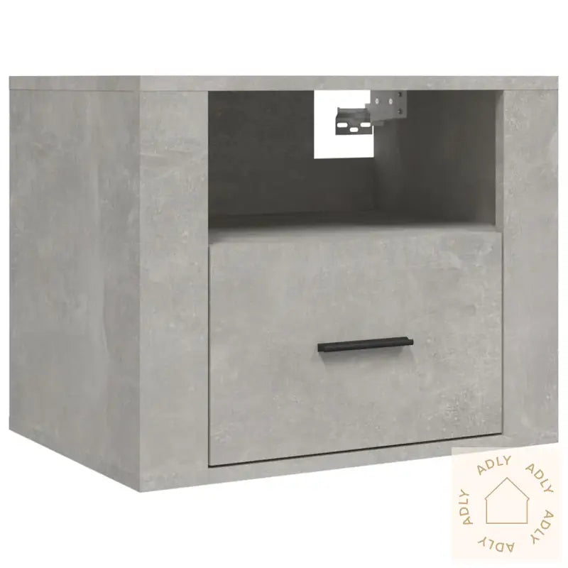 Veggmonterte Nattbord 2 Stk Betonggrå 50X36X40 Cm