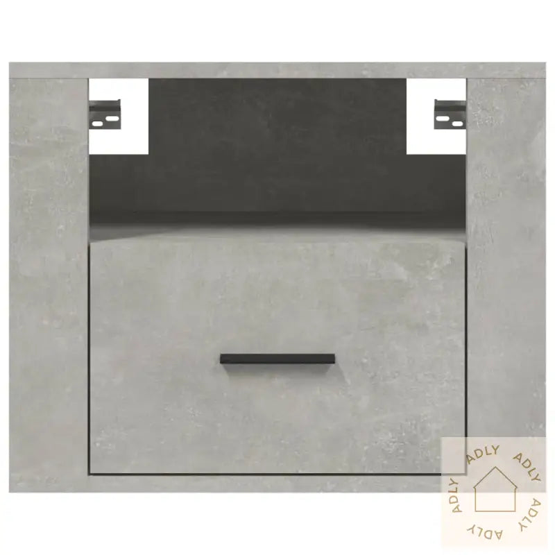 Veggmonterte Nattbord 2 Stk Betonggrå 50X36X40 Cm