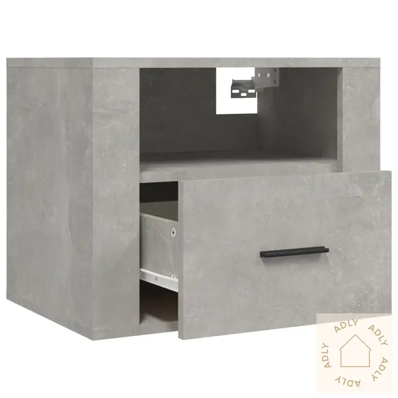 Veggmonterte Nattbord 2 Stk Betonggrå 50X36X40 Cm