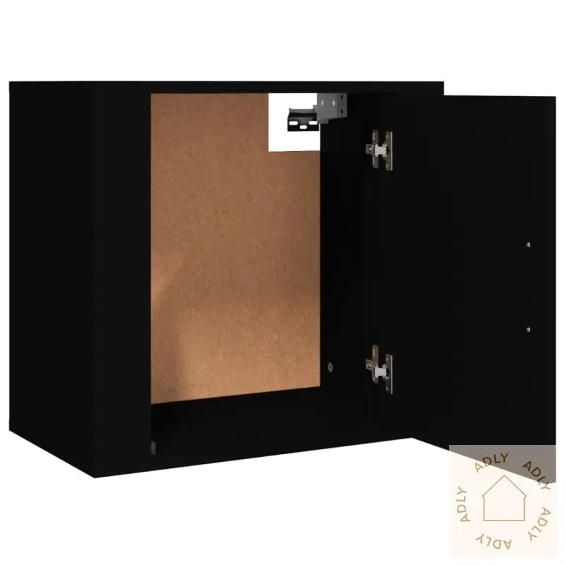 Veggmonterte Nattbord 2 Stk Svart 50X30X47 Cm