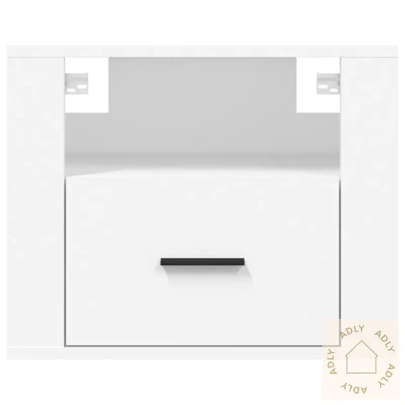 Veggmonterte Nattbord 2 Stk Hvit 50X36X40 Cm