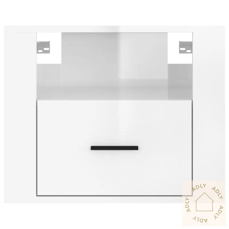 Veggmonterte Nattbord 2 Stk Høyglans Hvit 50X36X40 Cm