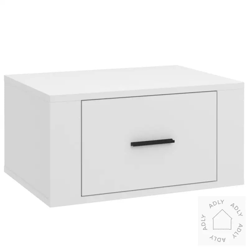 Veggmonterte Nattbord 2 Stk Hvit 50X36X25 Cm