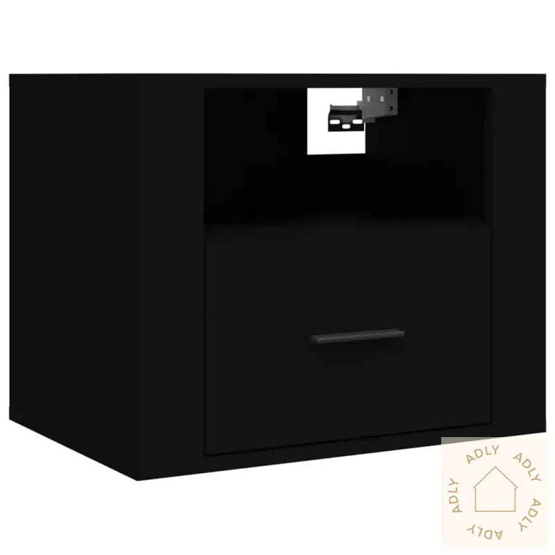 Veggmonterte Nattbord 2 Stk Svart 50X36X40 Cm