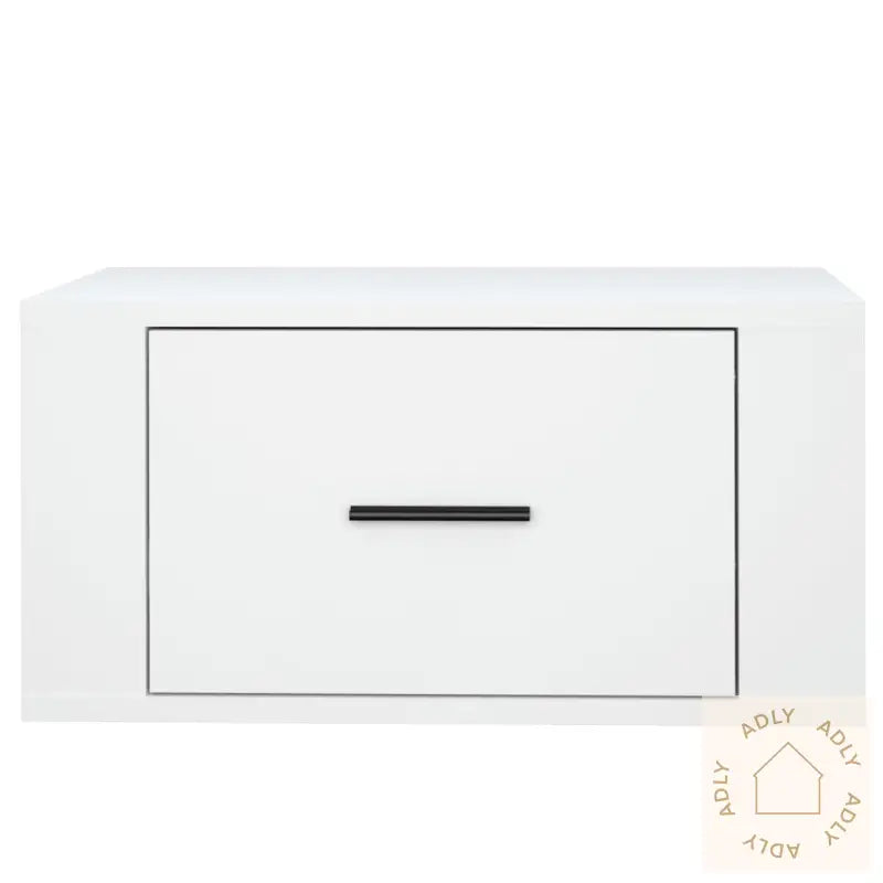 Veggmonterte Nattbord 2 Stk Hvit 50X36X25 Cm