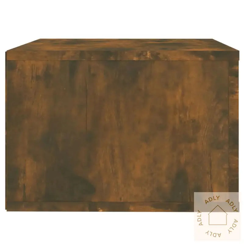 Veggmonterte Nattbord 2 Stk Røkt Eik 50X36X25 Cm