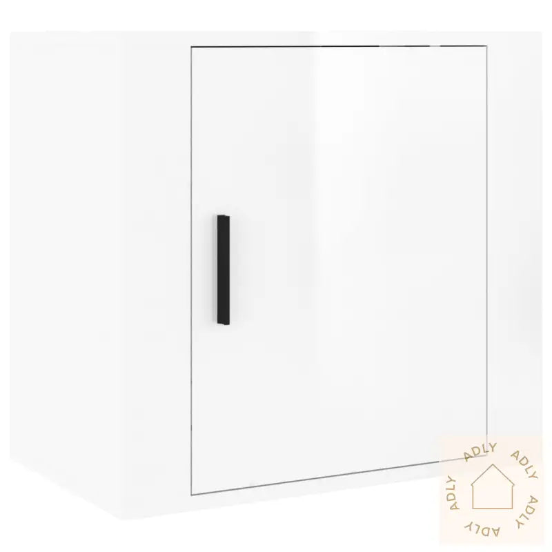Veggmonterte Nattbord 2 Stk Høyglans Hvit 50X30X47 Cm
