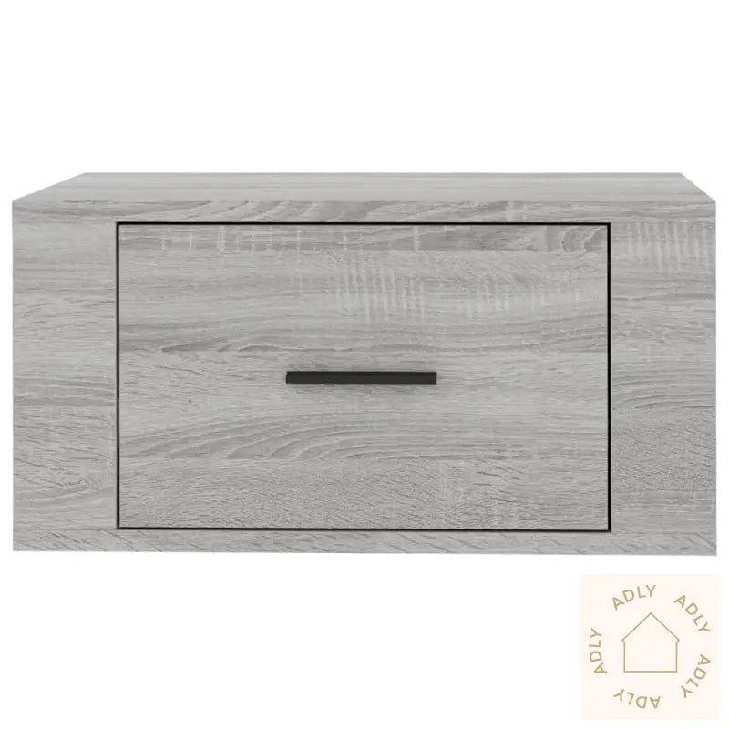 Veggmonterte Nattbord 2 Stk Grå Sonoma 50X36X25 Cm