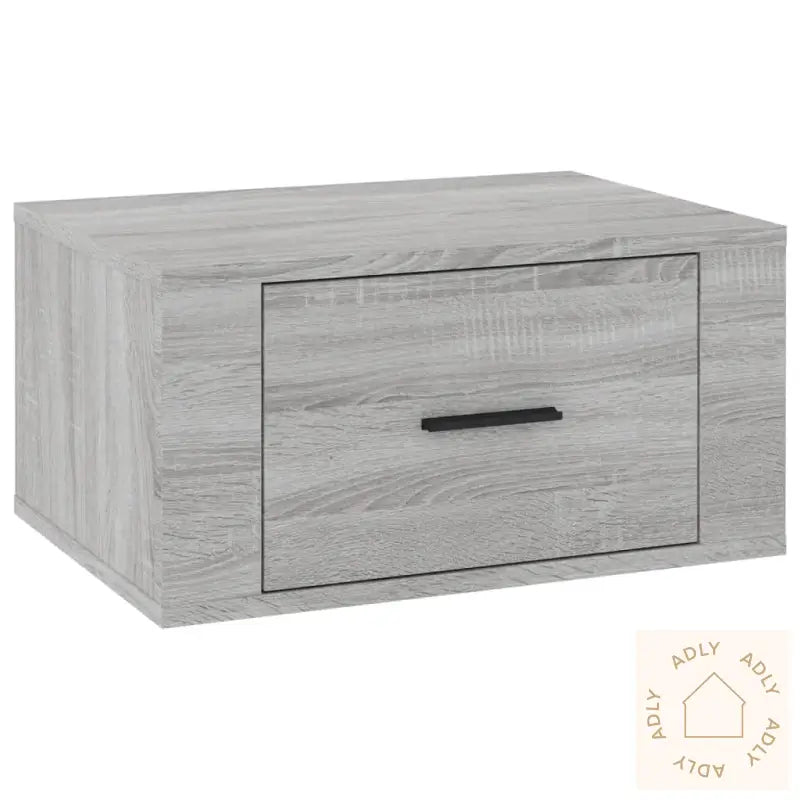 Veggmonterte Nattbord 2 Stk Grå Sonoma 50X36X25 Cm