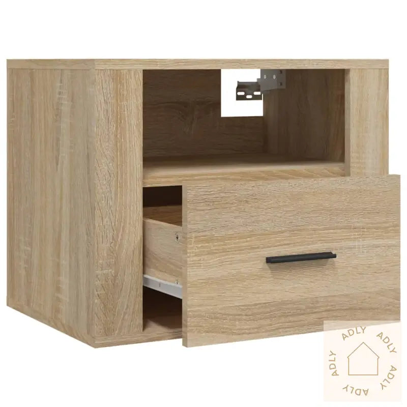 Veggmonterte Nattbord 2 Stk Sonoma Eik 50X36X40 Cm