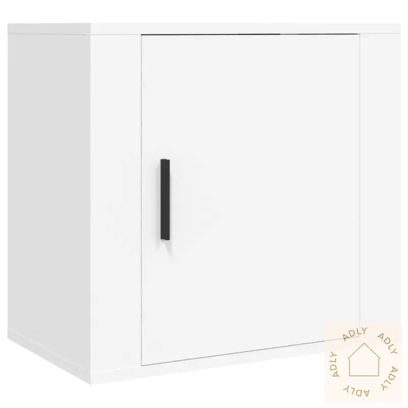 Veggmonterte Nattbord 2 Stk Hvit 50X30X47 Cm