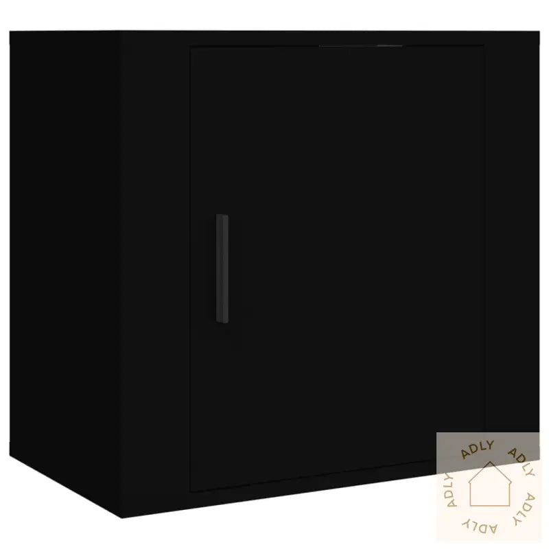 Veggmontert Nattbord Svart 50X30X47 Cm