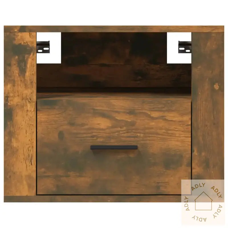 Veggmontert Nattbord Røkt Eik 50X36X40 Cm