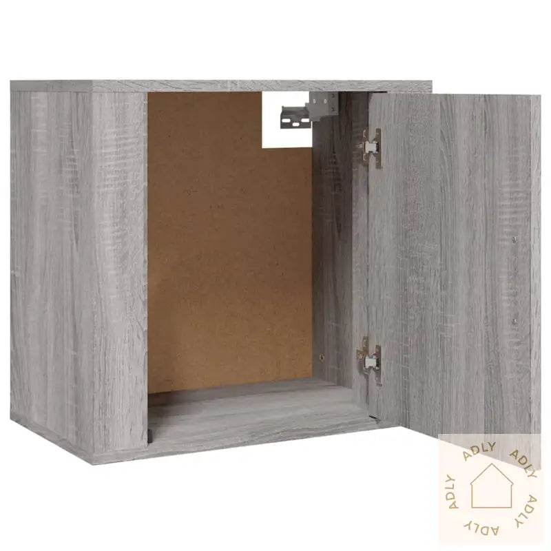 Veggmontert Nattbord Grå Sonoma 50X30X47 Cm