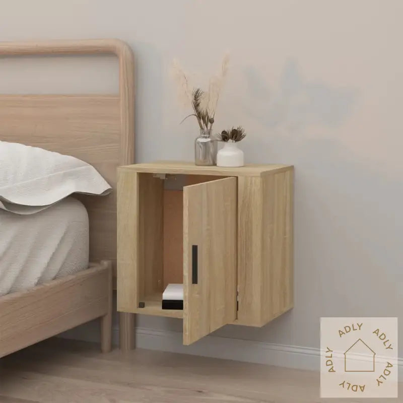 Veggmontert Nattbord Sonoma Eik 50X30X47 Cm
