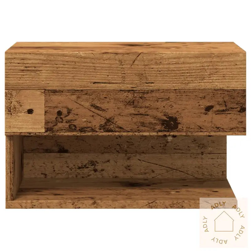 Vegghengt Nattbord Gammelt Tre