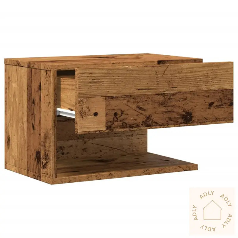 Vegghengt Nattbord Gammelt Tre