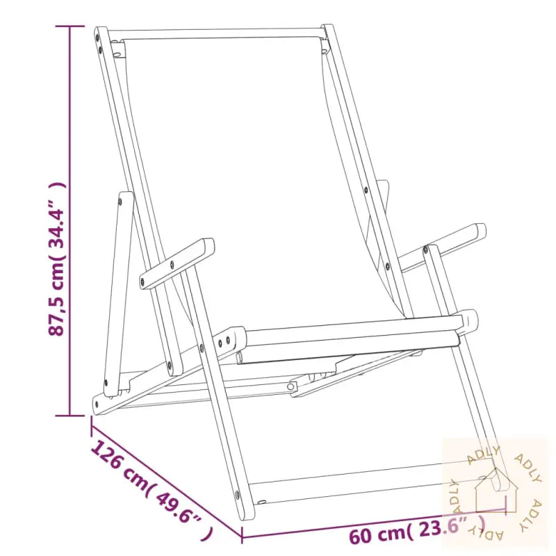 Sammenleggbar Strandstol Heltre Teak Grønn