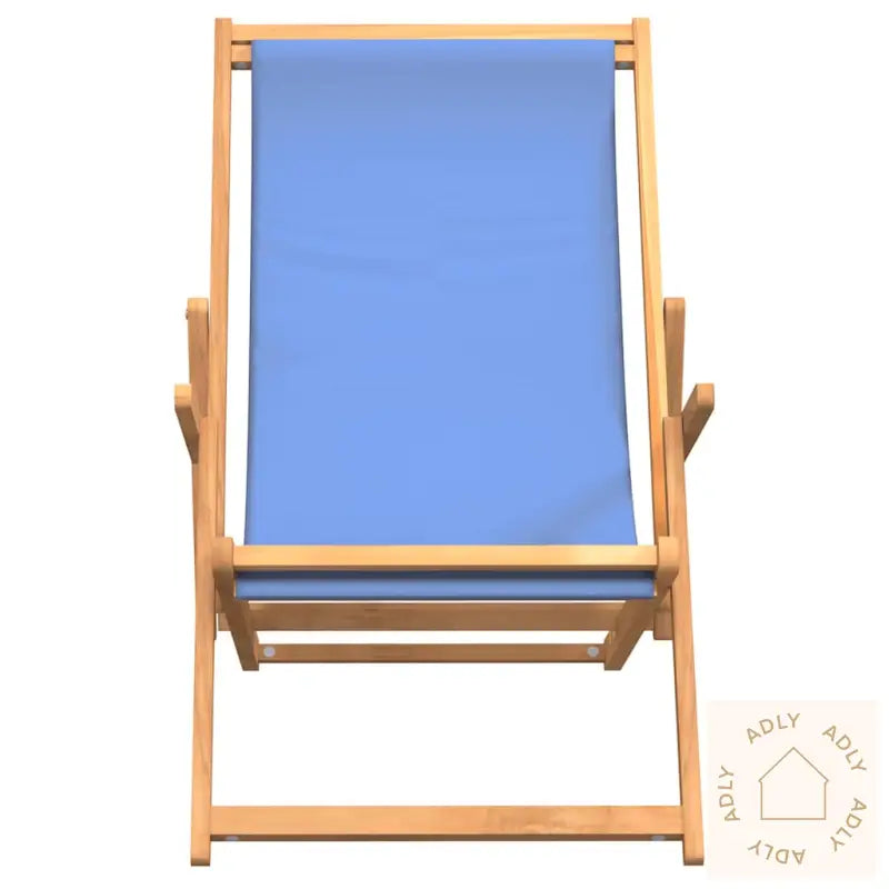 Sammenleggbar Strandstol Heltre Teak Blå