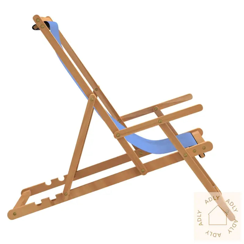 Sammenleggbar Strandstol Heltre Teak Blå