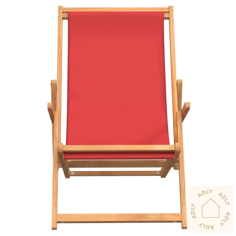 Sammenleggbar Strandstol Heltre Teak Rød