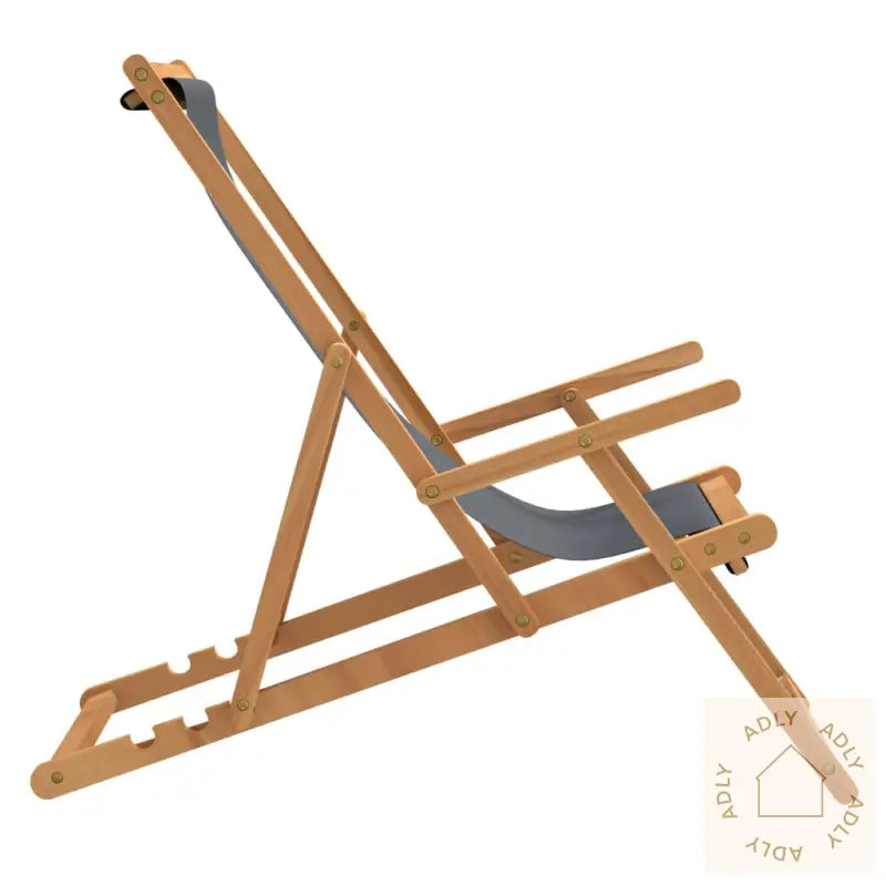Sammenleggbar Strandstol Heltre Teak Grå