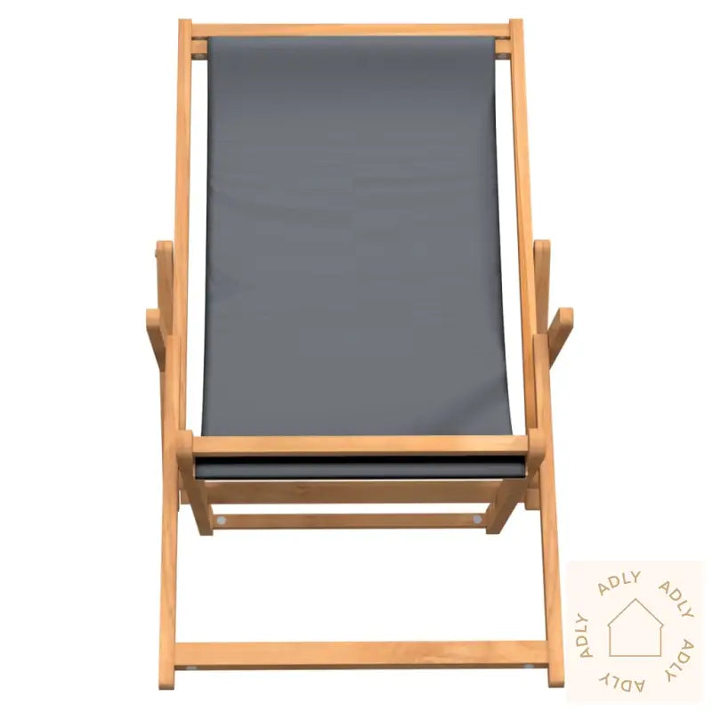 Sammenleggbar Strandstol Heltre Teak Grå