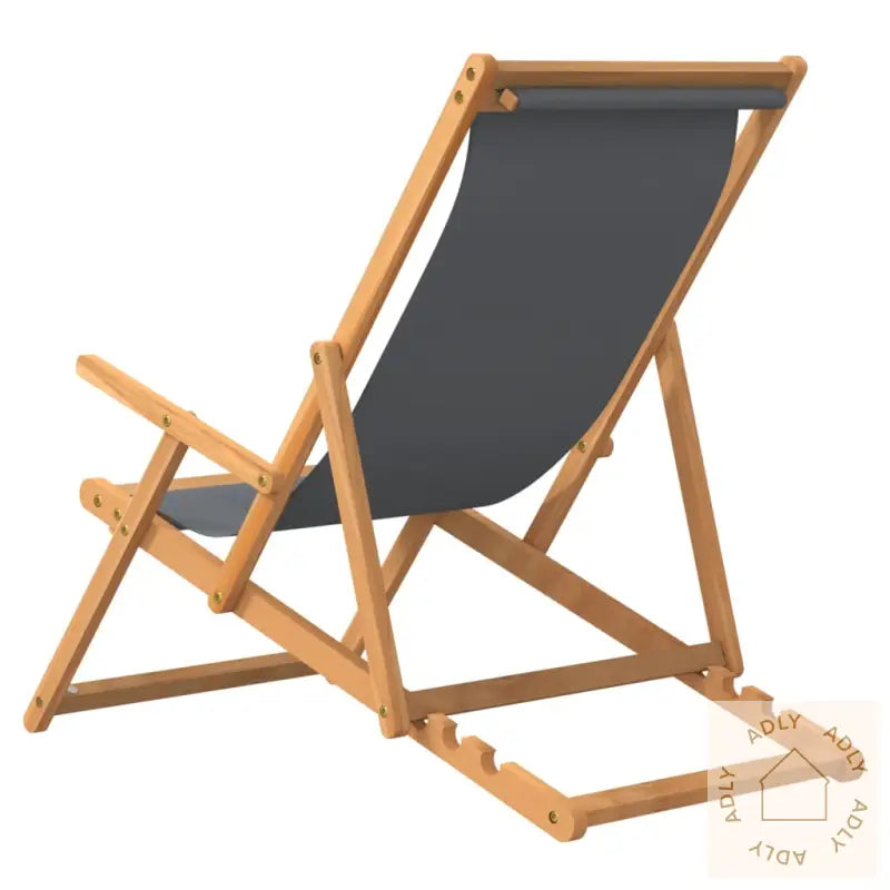 Sammenleggbar Strandstol Heltre Teak Grå