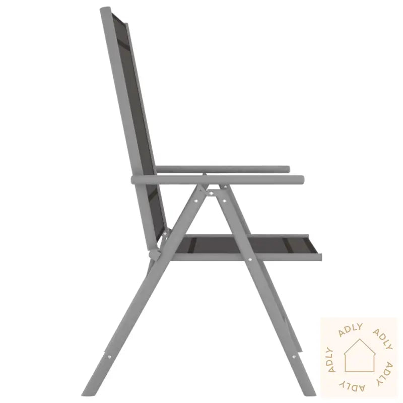 Foldbare Hagestoler 6 Stk Textilene Svart