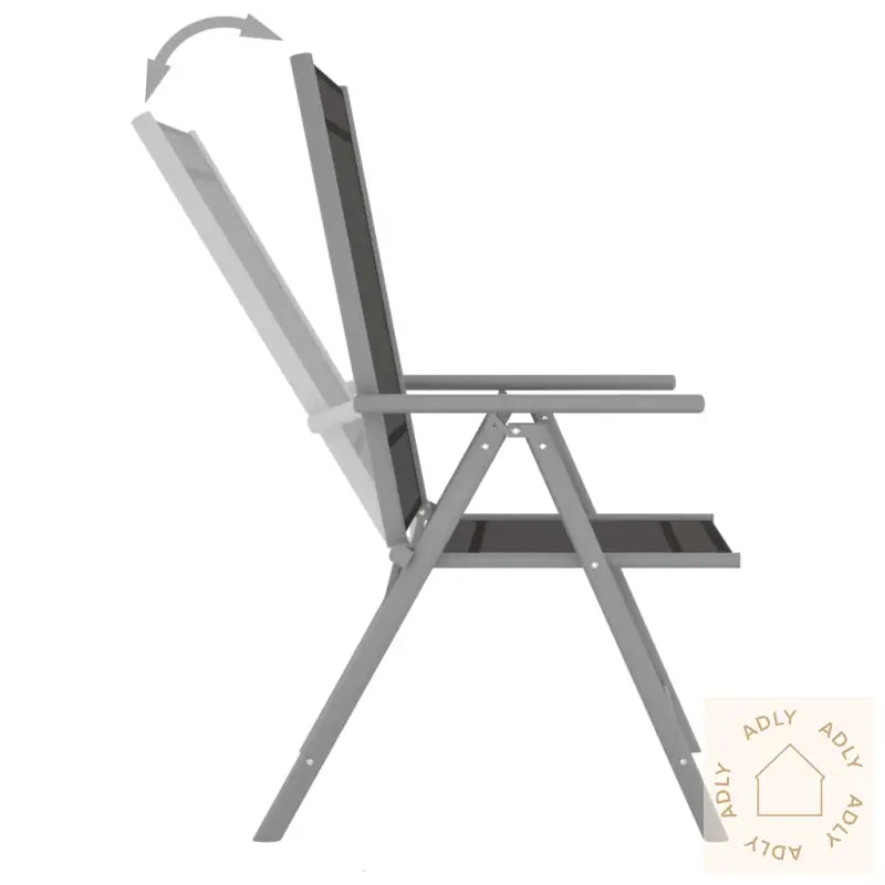 Foldbare Hagestoler 6 Stk Textilene Svart