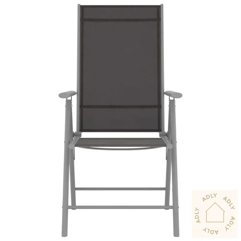 Foldbare Hagestoler 6 Stk Textilene Svart