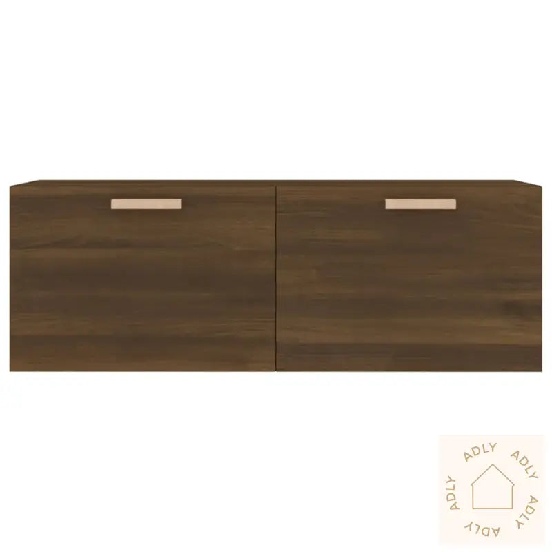 Veggskap Brun Eik 100X36,5X35 Cm Konstruert Tre