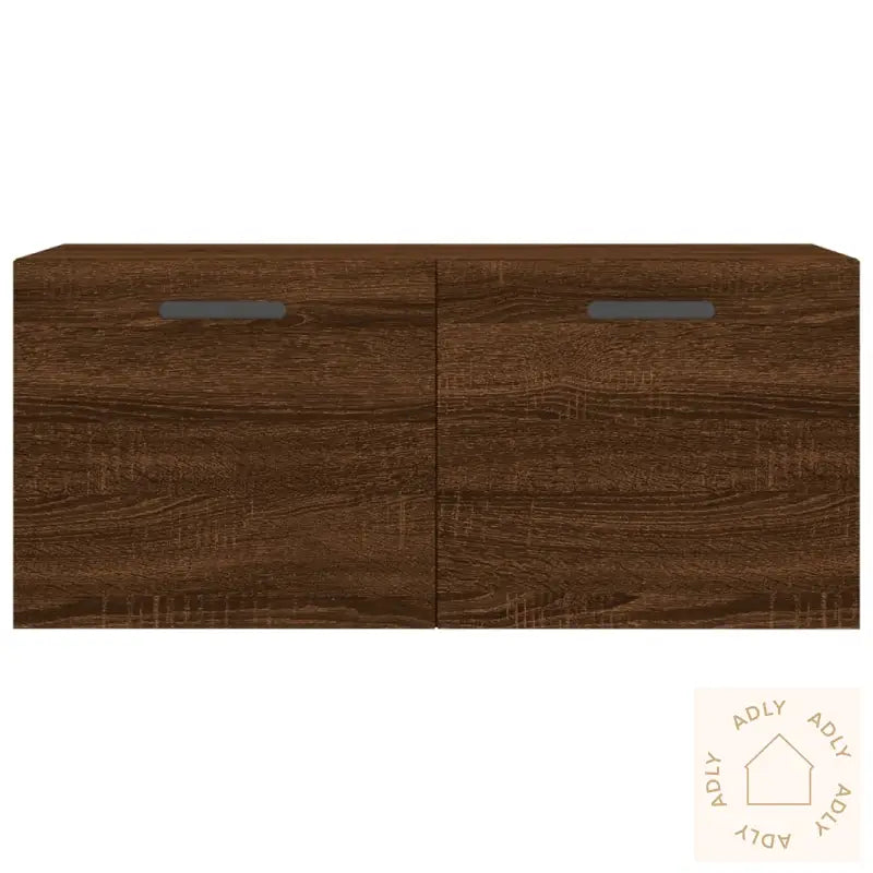Veggskap Brun Eik 80X36,5X35 Cm Konstruert Tre