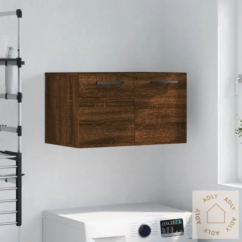 Veggskap Brun Eik 60X36,5X35 Cm Konstruert Tre