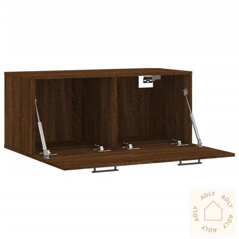 Veggskap Brun Eik 80X36,5X35 Cm Konstruert Tre