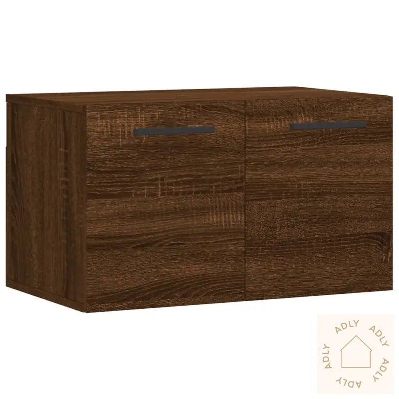Veggskap Brun Eik 60X36,5X35 Cm Konstruert Tre