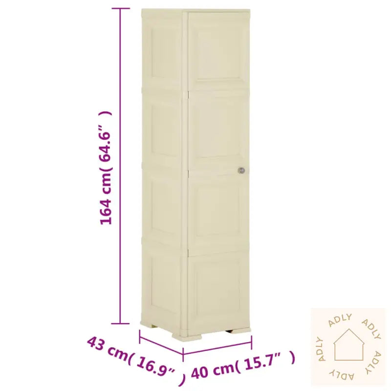 Plastskap 40X43X164 Cm Tredesign Hvit Angora