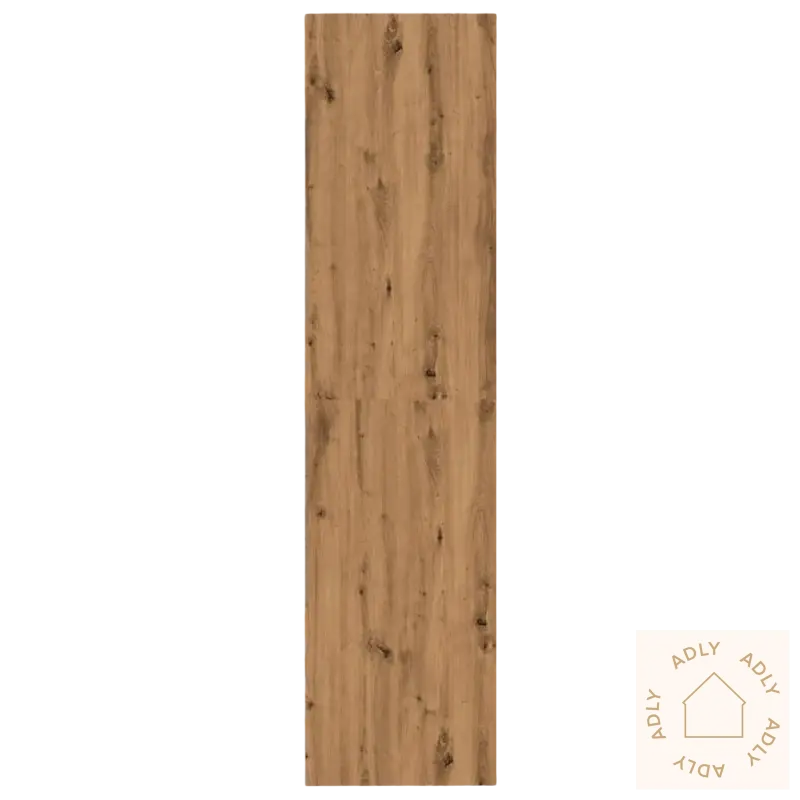 Rectangular wood panel til Garderobeskap i artisan eik med kompakt design