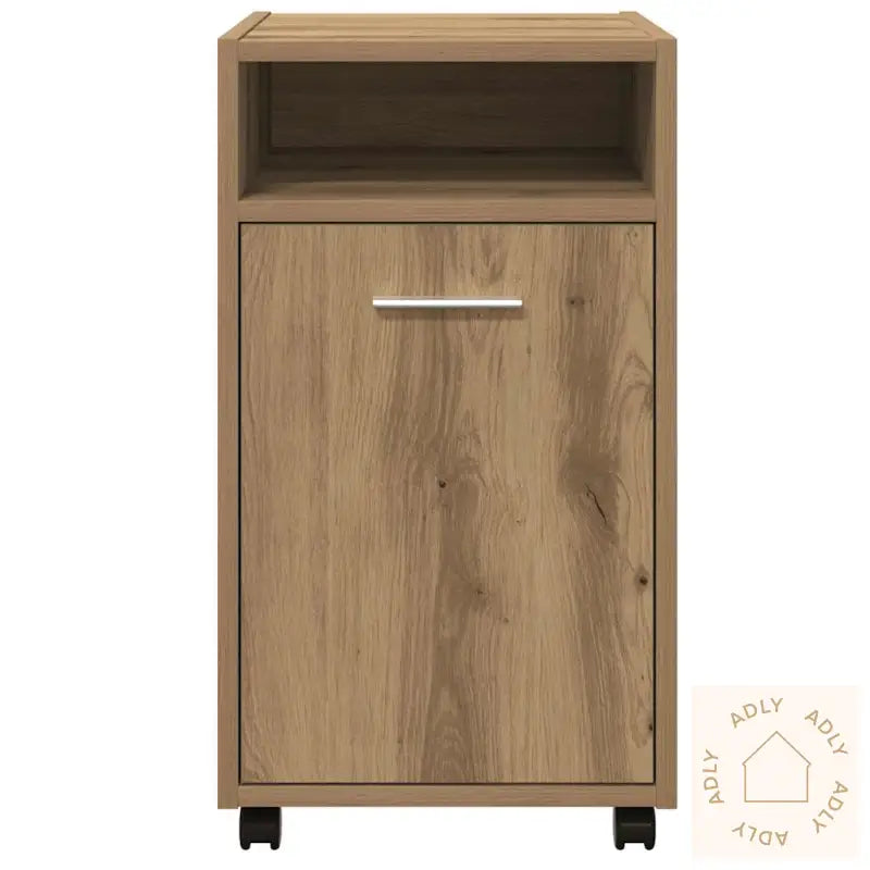 Skap Med Hjul Artisan Eik 33X38X60 Cm Konstruert Tre